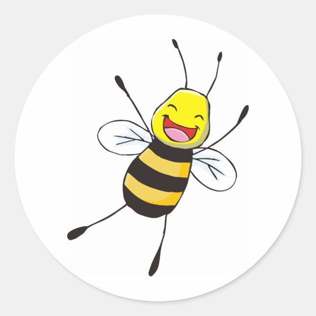 Custom Shirts : Happy Bee Shirts Classic Round Sticker (Front)