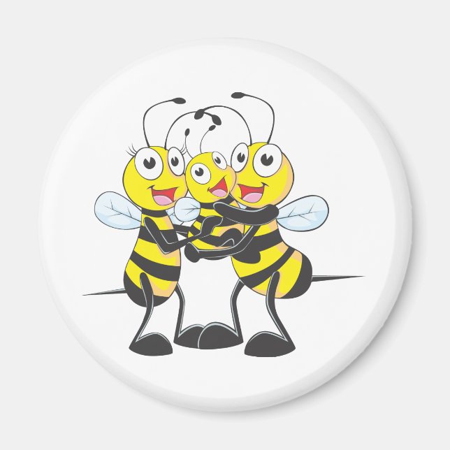 Custom Shirts : Happy Dad Mum Baby Bee Shirts Magnet (Front)