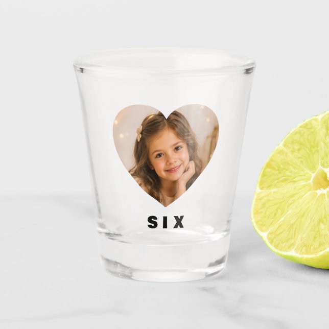 Custom Shot Glass Girl Age 6 (Front)