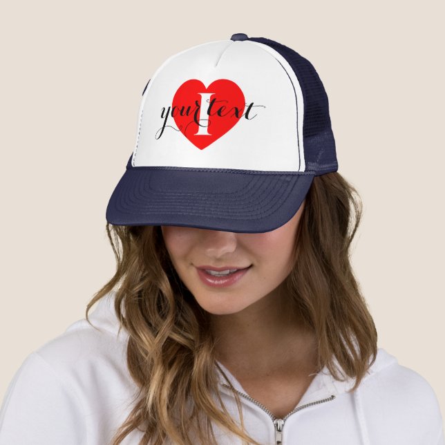 Custom Show Us Your Love Graphic Trucker Hat Gift (In Situ)