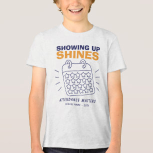Custom Showing Up Shines School Tri-Blend Shirt