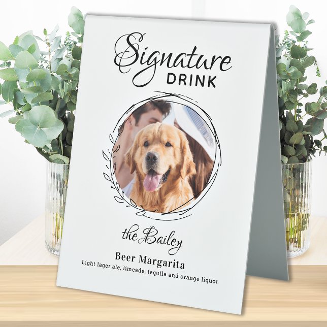 Custom Signature Drink Photo Dog Bar Pet Wedding (Creator Uploaded)