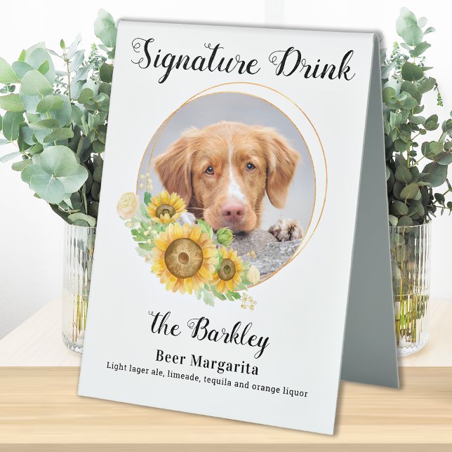 Custom Signature Drink Sunflowers Pet Wedding (Creator Uploaded)