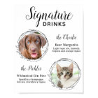 Custom Signature Drinks Dog Bar Pet Wedding Photos