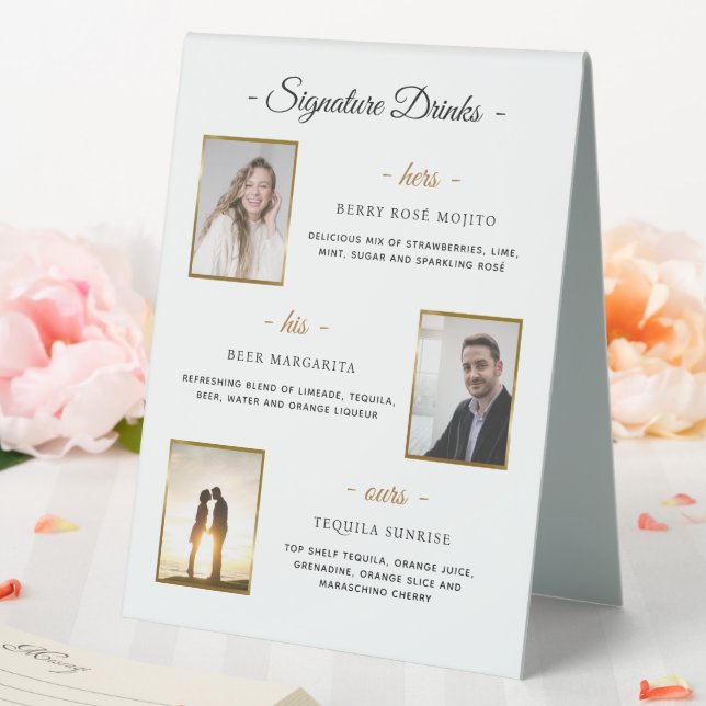 Custom Signature Drinks Gold Wedding Photos (In SItu (Wedding))