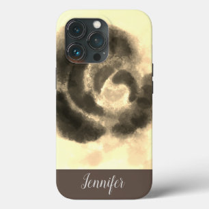 Custom Signature Golden Watercolor Floral iPhone 13 Pro Case