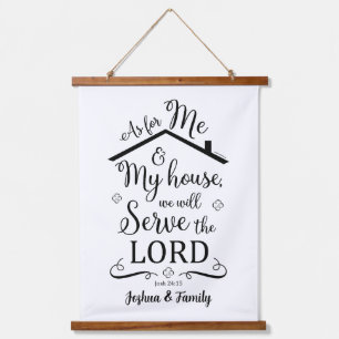 Custom Signature Joshua 24:15 Bible verse Hanging Tapestry