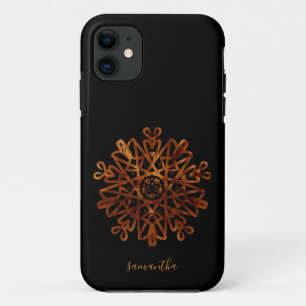 Custom Signature Name Golden Ornate iPhone 11 Case