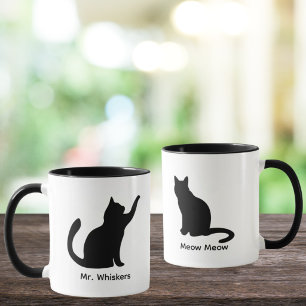  Custom silhouette Cat Lover Mug
