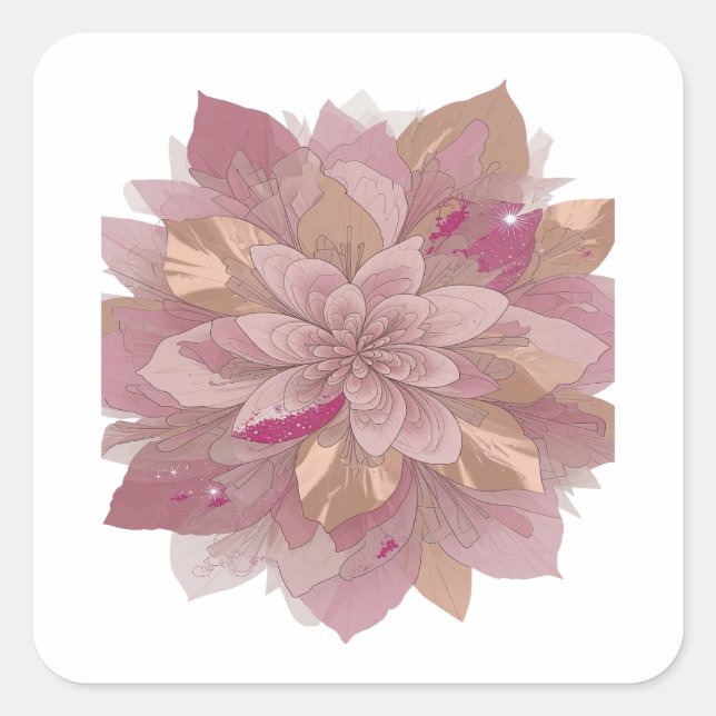 Custom Silver FLOWER POWER Sticker Design (Front)