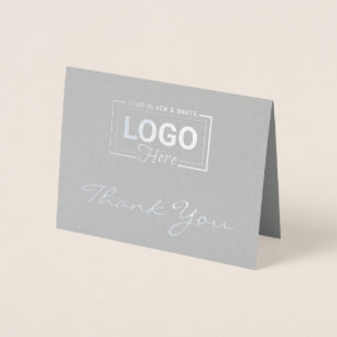 Custom Silver Foil Thank You Cards