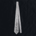 Custom Silver Glitter Sparkles Neck Tie<br><div class="desc">You can personalise the silver necktie further if you'd prefer,  such as by adding your name or other text,  or adjusting the image - just click 'Customise' to see all the options.</div>