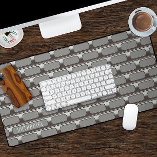 Custom Silver Grey Industrial Stainless Steel Art Desk Mat