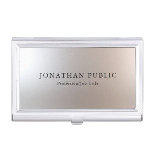 Custom Silver Look Glamourous Design Template Business Card Holder