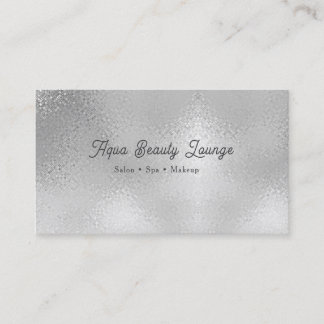 Custom Silver Salon | Beauty Spa Business Card