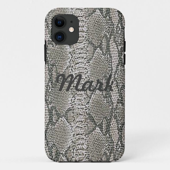 Custom Silver Snake Skin iPhone 5 Case (Back)