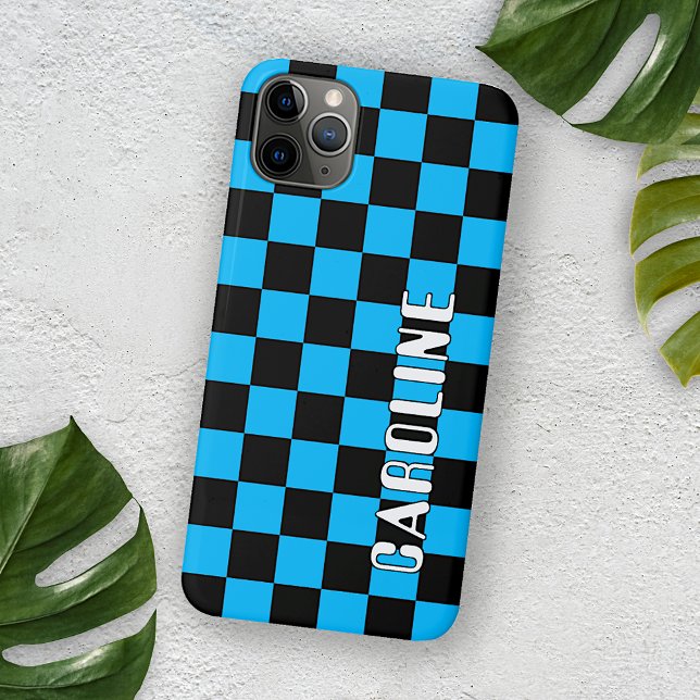 Custom Simple Abstract Geometric Check Mosaic Art Case-Mate iPhone Case (Creator Uploaded)