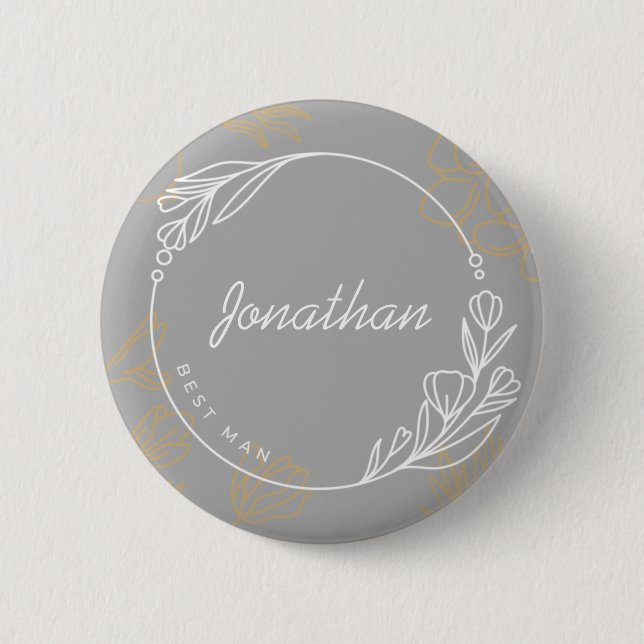 Custom Simple Best Man Button (Front)
