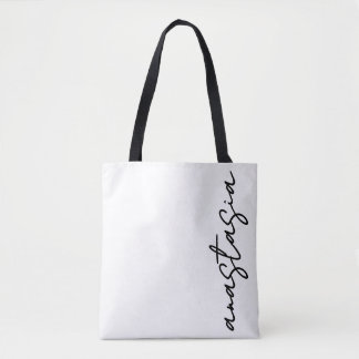 Custom Simple Black and White Tote - Customise It