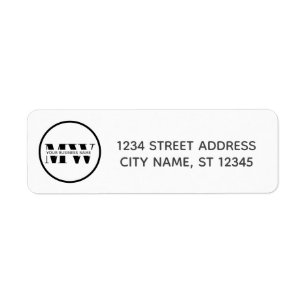 Custom Simple Black & White Business Monogram Logo