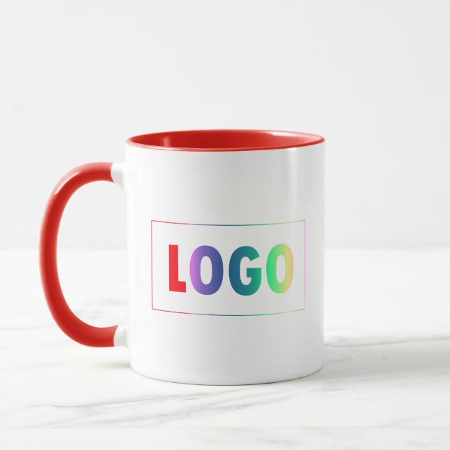 Custom Simple Business Branded Logo Template  Mug (Left)