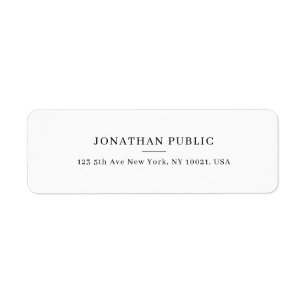 Custom Simple Design Template Modern Return Addres