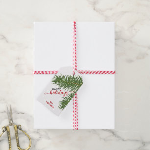 Custom Simple Elegant Minimalist Green And White Gift Tags