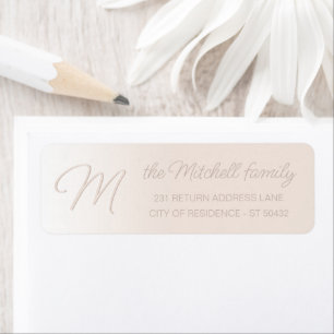 Custom Simple Elegant Neutral Ivory Beige Monogram