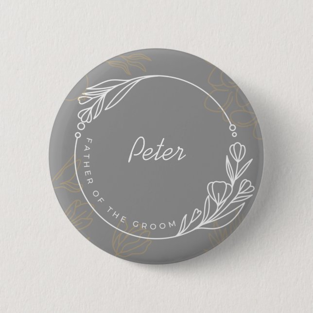 Custom Simple Father of the Groom Button (Front)
