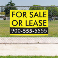 Custom Simple For Sale or Lease Black Yellow