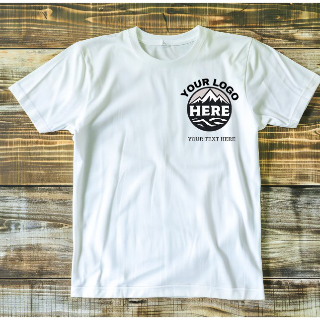  Custom Simple Logo and Text Business Company  T-Shirt (Creator Uploaded)