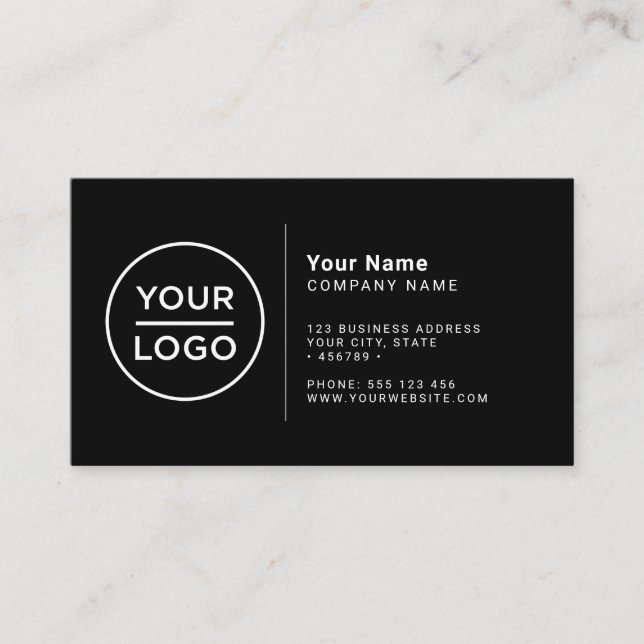 Custom simple minimalist any colour business card (Front)