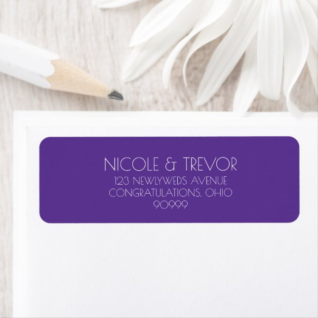 Custom Simple Minimalist Purple Return Address (Insitu)