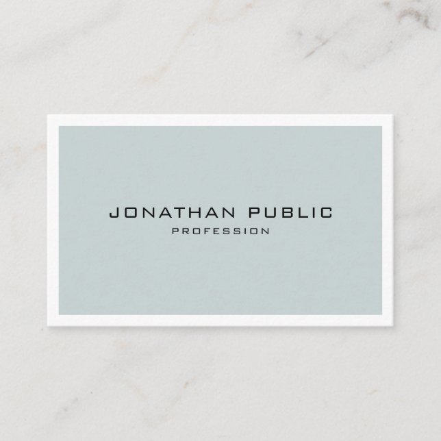Custom Simple Modern Minimalist Elegant Template Business Card (Front)