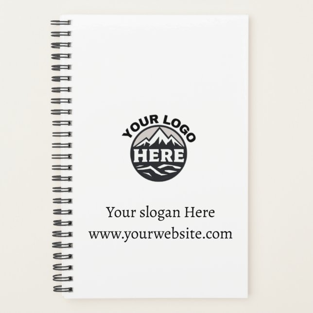 Custom Simple Modern Professional Business Logo  Planner (Front)