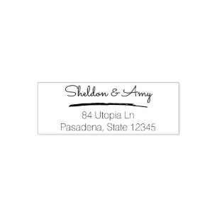 Custom Simple Modern Wedding   Return Address Self-inking Stamp