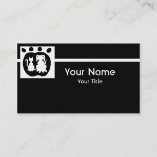 Custom simple pet veterinary care business cards