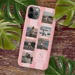 Custom Simple Photos On Dusty Coral Red Blush Pink iPhone 11Pro Max Case<br><div class="desc">Contemporary 6 photo collage design. With room to personalise and customise with name, monogram or initials, and six photographs of your choice. Very pretty gift for Mother's Day Or Valentine's Day. Beautiful, modern and cool cover for the trend-savvy and art-loving hip trendsetter, artsy motif lover who wants to protect their...</div>