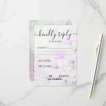 Custom Simple Purple Flowers Wedding