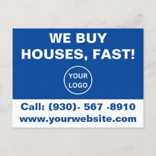 Custom Simple Real Estate Investor  We Buy Houses Postcard