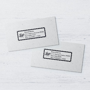 Custom Simple Your Company Logo + Address Business Rubber Stamp