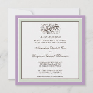 ::custom:: Simply Elegant Wedding Invitation