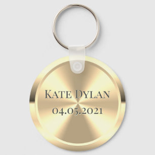 Custom Simulated Engraved Brass Keychain