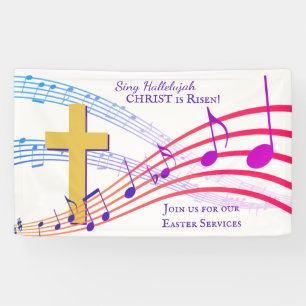 Custom SING HALLELUJAH CHRIST IS RISEN Easter  Banner