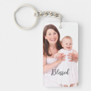 Custom Single Portrait Vertical Personal Photo  Key Ring