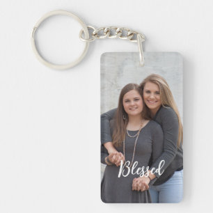 Custom Single Portrait Vertical Personal Photo  Key Ring