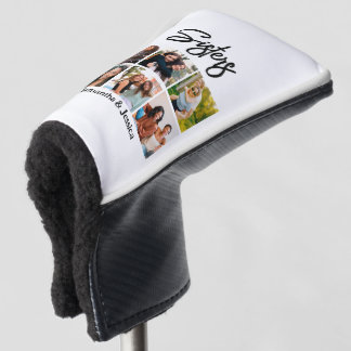 Custom Sisters Script 6 Photo Collage Golf Head Cover