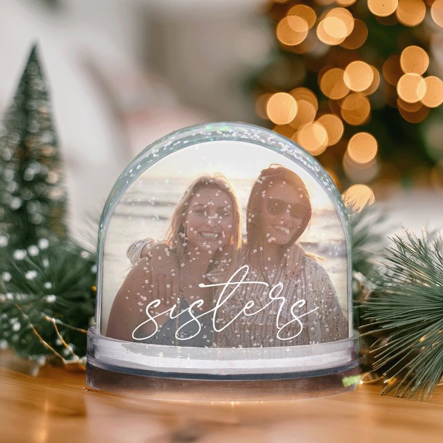 Custom Sisters Script Photo Snow Globe (Creator Uploaded)