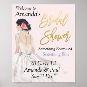 CUSTOM SIZE - Bridal Shower Sign
