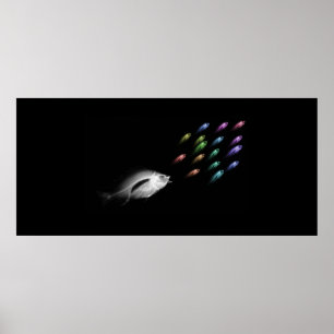 Custom Size Xray Fish Tank Aquarium Background  Poster